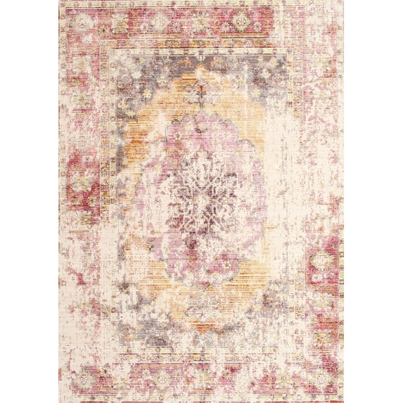 Ahgly Company Indoor Rectangle Traditional Beige Persian Area Rugs, 7' x 9'