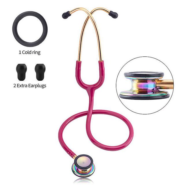 Estetoscopio de Cardiología profesional, estetoscopio de doble cabeza, equipo médico, Equipo médico, médico, enfermera, estetoscopio para estudiantes