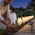 thumbnail image 4 of 6Pack Solar Halloween Witch Ghost Garden Stake Light, Cute Halloween Ghost Decor, Waterproof LED Stake Decorations Outdoor Garden Patio Lawn Pathway, 4 of 6