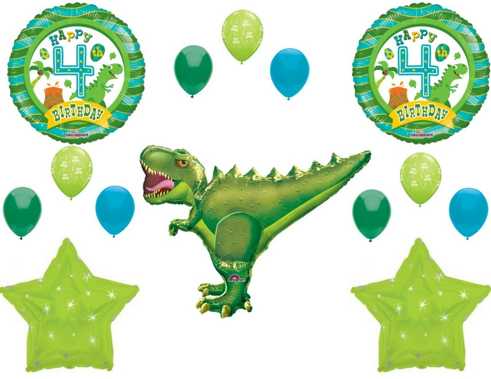 The Good Dinosaur Party Supplies Arlo and Spots 4th Birthday 14 pc Balloon Bo...
