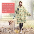 thumbnail image 4 of Wearable Oversized Blanket,LightYellow Cartoon Dinosaurs Small Dinosaurs Pattern Wearable Blanket Hoodie for Adults,Cozy Hooded Blankets with Super Pockets,Super Warm Fuzzy Pullover for Women & Men, 4 of 6