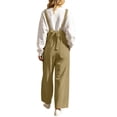 thumbnail image 5 of Karymi Sweatpants Women Corduroy Overalls Wide Leg Jumpsuit, Adjustable Shoulder Straps Back Tie Bow Loose Casual Long Pants with Side Pockets Jeans for Women, 5 of 8
