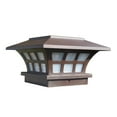 thumbnail image 1 of Lámpara solar marrón de 16 x 16 x 10 cm, para exteriores, decorativa, para patio, con 1 LED blanco, construcción de plástico ABS para paredes y pilares de jardín, pieza única. Rkxzt, 1 of 8