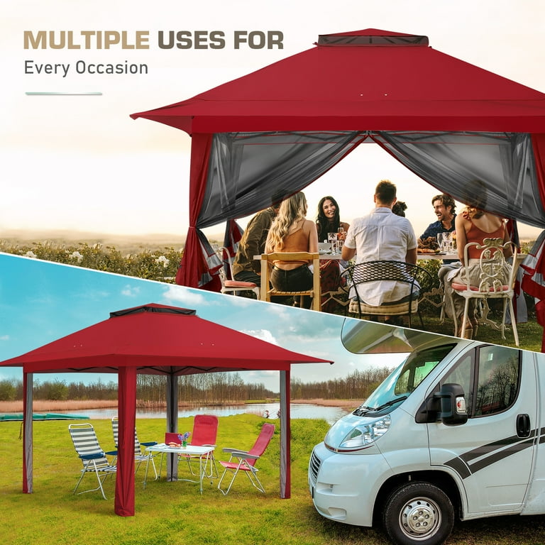EAGLE PEAK 13 x 13 ft Pop-Up Gazebo Tent Instant w/ Mosquito