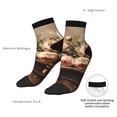 thumbnail image 4 of Bingfone Vintage Peonies Rustic Charm Design Patterned Men's Women's Casual Cotton Socks, 4 of 5