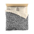 thumbnail image 1 of Snow Leopard Funda Nórdica, Animal Print negro Blanco Microfibra Full Queen Twin, 1 of 3
