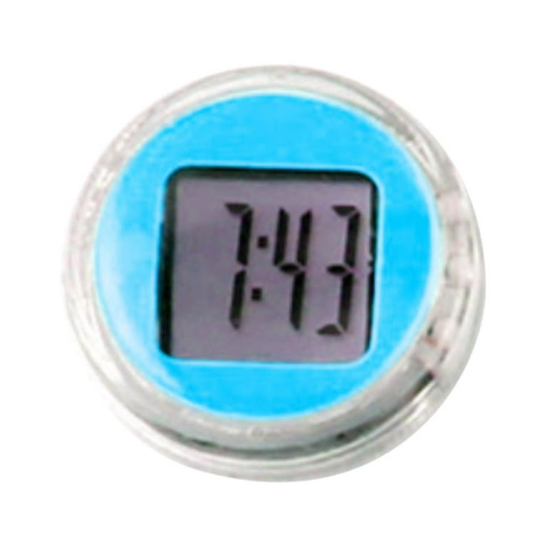Car Watch 24 Hour Digital Clock with Temperature Display Simple Sticky  Design