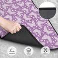 thumbnail image 3 of Cauagu Purple Butterflies Floral Pattern Car Floor Mat Set of 4,Car Carpet Mats Car Mats with Anti-Slip Backing & Driver Heel Pad Universal Fit for Cars/Trucks/SUV/Vans, 3 of 6