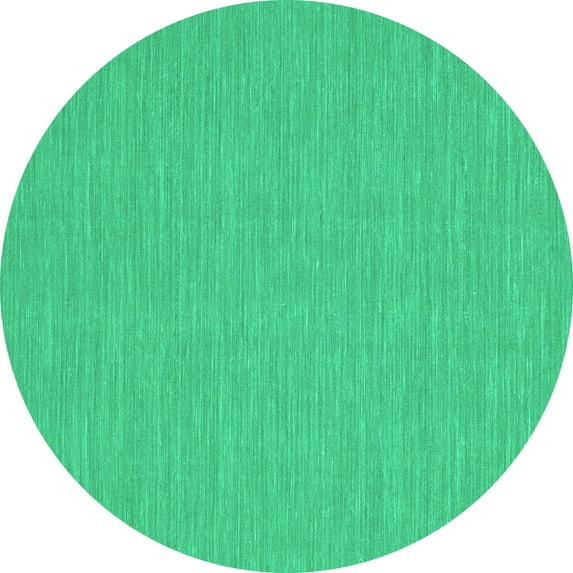 Ahgly Company Machine Washable Indoor Round Abstract Turquoise Blue Contemporary Area Rugs, 3' Round