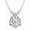 1.0 Carat-6.5mm Silver, variant on Leander 1-3 CT Moissanite Necklace for Women, Solitaire Lab Imitation Diamond Pendant, 18K White Gold Plated D Color Round Cut 925 Sterling Silver Necklace, GRA Certified, 18+2 inch Box Chain