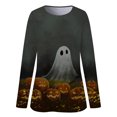 thumbnail image 4 of Dyegold Halloween Womens Clothing Teen Girls Women’S Tops Long Sleeve V Neck T Shirts For Women Work Office Sport Long Sleeve ​Dressy Casual Tops ​Womens Fall Clothing ​Your Orders, 4 of 5