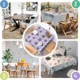 thumbnail image 2 of 42x42 Inch Waterproof Square Tablecloth, Thickened Polyester Table Cover for Dining & Parties, Floral Print, 2 of 6