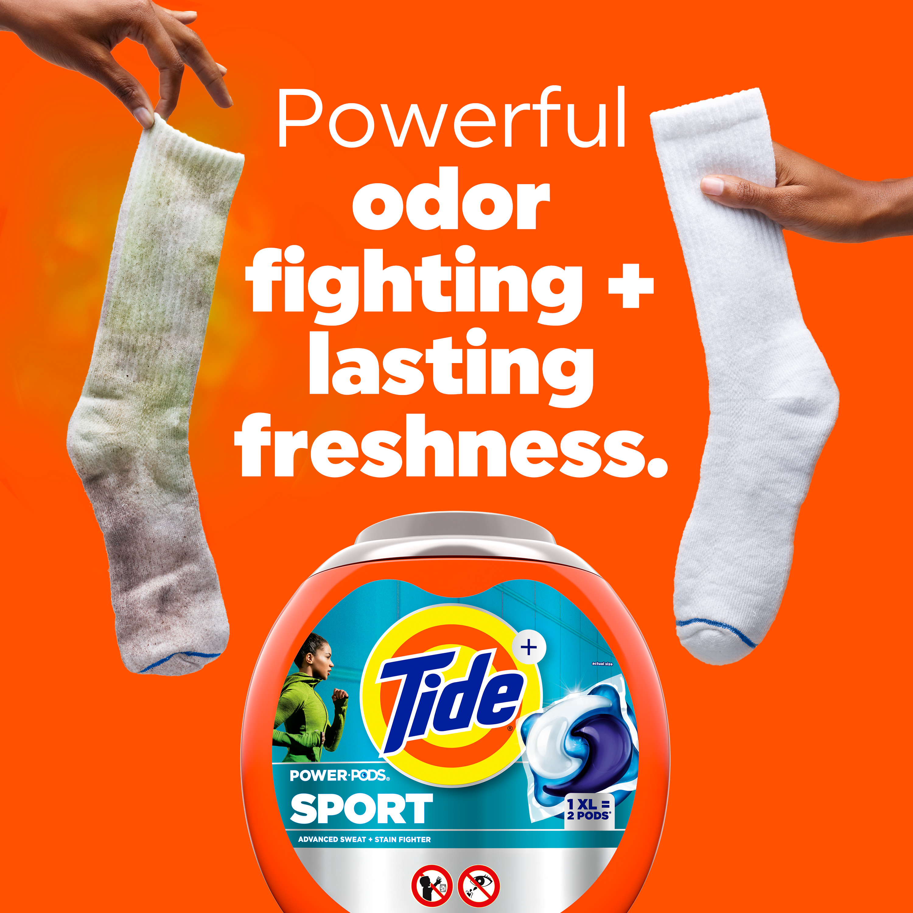 Tide Power Pods Sport Advanced Sweat + Stain Fighter, 32 Count photo 6