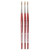 da Vinci COSMOTOP-SPIN Silkpainting Brush, Synthetic, Watercolor, Round, Size 4, Pack of 3