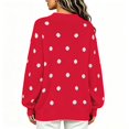 thumbnail image 5 of ISUHAZBO Womens Knit Pullover Sweater Polka Dot Crew Neck Long Sleeve Sweater Basic Casual Daily Wear Loose Fit Fall Winter Clothes M, 5 of 7