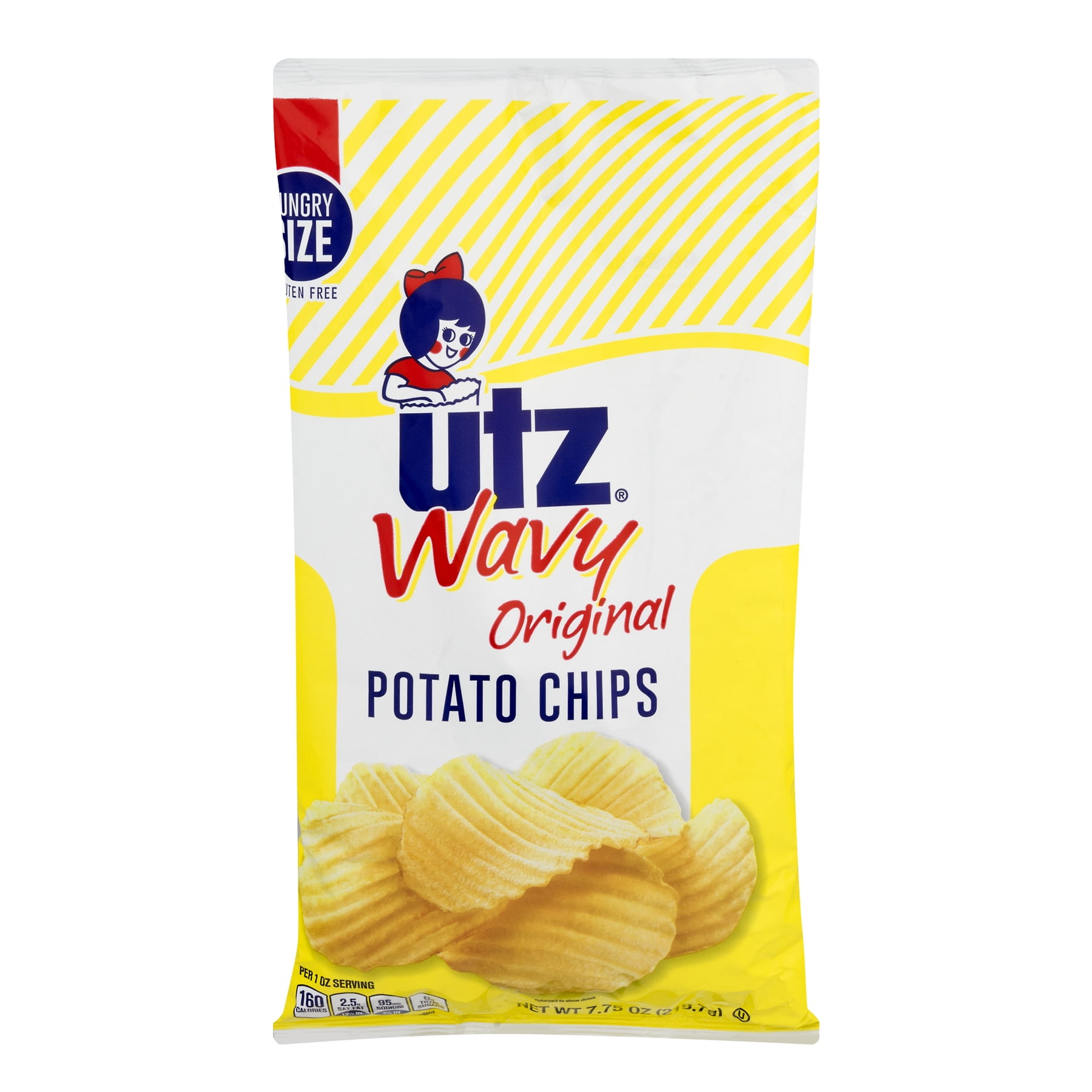 Utz Original Wavy Potato Chips, 7.5 Oz.
