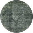 thumbnail image 1 of Ahgly Company Machine Washable Indoor Round Industrial Modern Blue Moss Green Area Rugs, 8' Round, 1 of 7