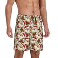 thumbnail image 2 of Fotbe Christmas Hat bear Pantalones Cortos de Pijama para Hombre, Ropa de Dormir, Pantalones de Pijama Cortos para Hombre-Large, 2 of 6
