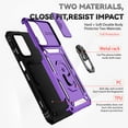 thumbnail image 2 of for Samsung Galaxy A72 5G Case Heavy Duty Military Grade Protection,Camera Lens Slide Protection & 360°Rotate Magnetic Car Mount Holder Kickstand Rugged Shockproof Drop Hard Shell,Purple, 2 of 9