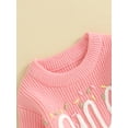 thumbnail image 3 of Toddler Baby Girl Boys First Birthday Sweater One Embroidery Knit Pullovers Long Sleeve Round Neck Warm Pullover Top Fall Winter Clothes, 3 of 7