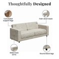 thumbnail image 5 of RealRooms Allie Corduroy 82" Futon Sofa Bed, Ivory, 5 of 9