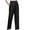 Black, variant on fatyb Womens Quilted Pants M-3xl Elastic Waist Down Snow Pants Warm Lightweight Ski Trousers with Pockets