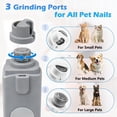 thumbnail image 6 of Oazouf 2-in-1 Electric Dog Cat Nail Clippers and Grinder with LED Light, 3-Speed, Rechargeable Quiet Safe Pet Nail Trimmer Grooming Tool for Dogs Cats Rabbits Pets, Gray, 6 of 12