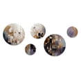thumbnail image 2 of Designart "Soft Color Harmony Abstract Composition I" Modern Geometric Metal Wall Art Set of 5 Piece, 2 of 5