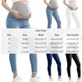 thumbnail image 3 of ZVNAΖH Women's Petite Maternity Skinny Jeans, High Waist Belly Support Stretch Denim Pants with Pockets, S-XL, 3 of 5