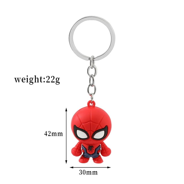 Llaveros de Gel de sílice de superhéroe de Marvel, colgante de Spiderman, Pantera Negra, llavero de Los Vengadores lindos, joyería de Disney qiuyongming unisex