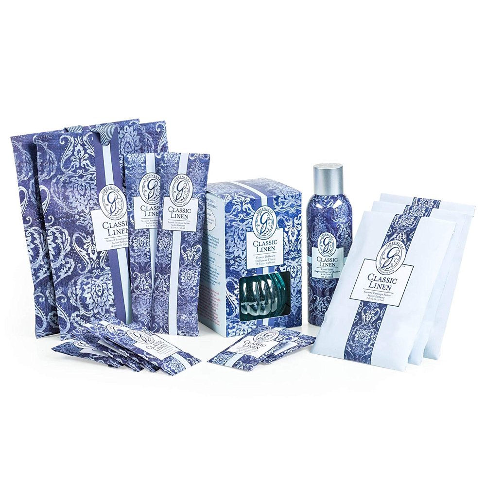 Classic Linen ExtraLong Lasting Room Air Freshener Starter Kit by Greenleaf (13Piece) Non