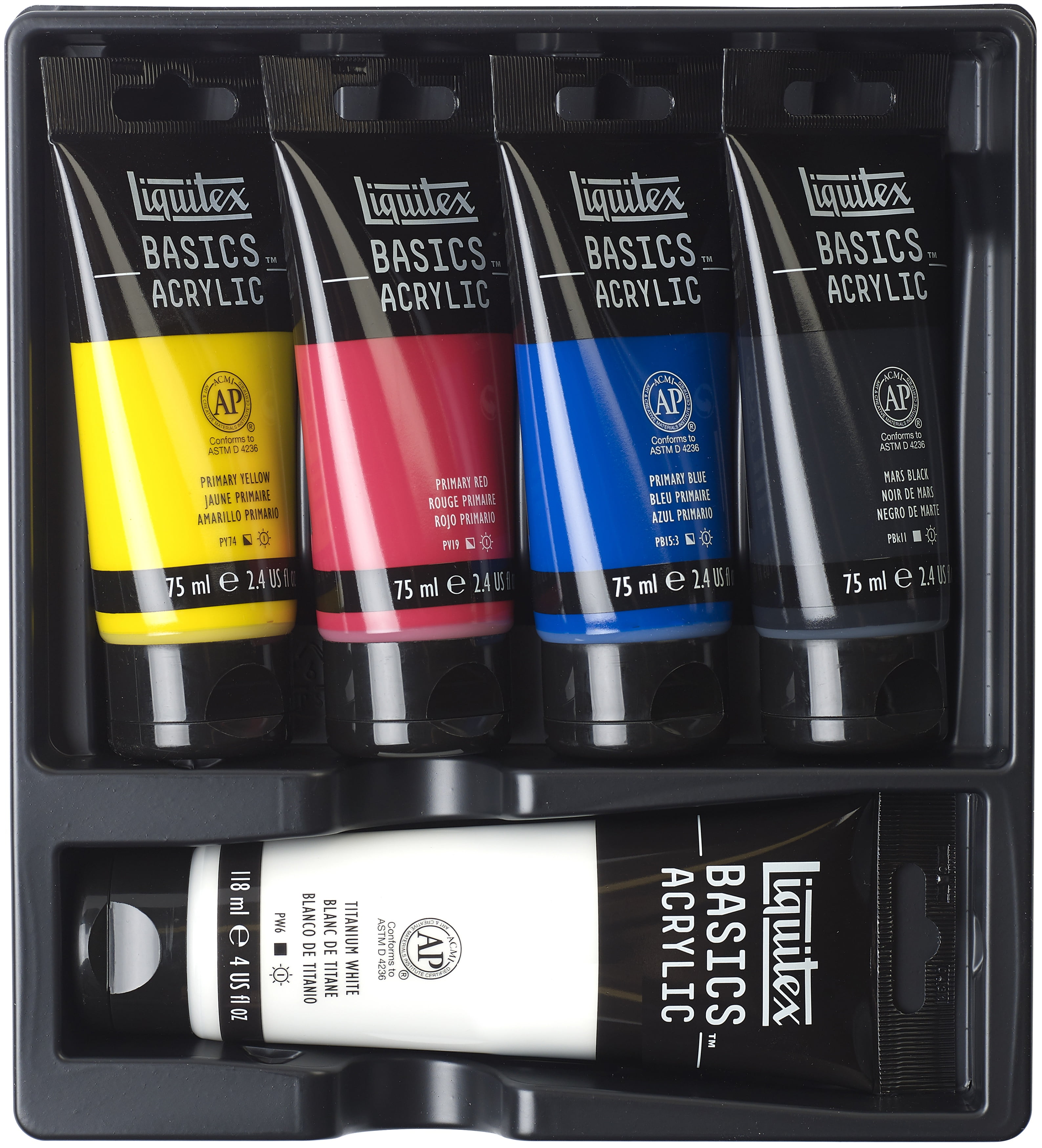 Liquitex BASICS Acrylic Set, 5-Colors