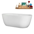 thumbnail image 3 of 63" Streamline B-236-30-GLD Soaking Freestanding Tub and Tray With Internal Drain in Polished Gold, 3 of 10