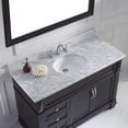 thumbnail image 4 of victoria 48" single bathroom vanity in white with black galaxy granite top and round sink with brushed nickel faucet and mirror, 4 of 9