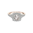 thumbnail image 4 of 1-7/8 Carat T.G.W. Morganite & White Topaz Halo Engagement Ring in 10k Rose Gold, 4 of 4