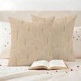 thumbnail image 2 of Pack of 2 Khaki Boho Outdoor Pillow Covers Decorative, Waterproof Pillow Protector, Middle Century Modern Abstract Art Throw Pillowcases Accent Cushion Cases for Patio Couch Sofa 20"x20", 2 of 8