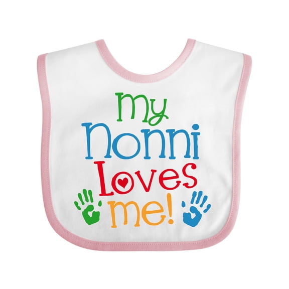 Inktastic My Nonni Loves Me Boys or Girls Baby Bib
