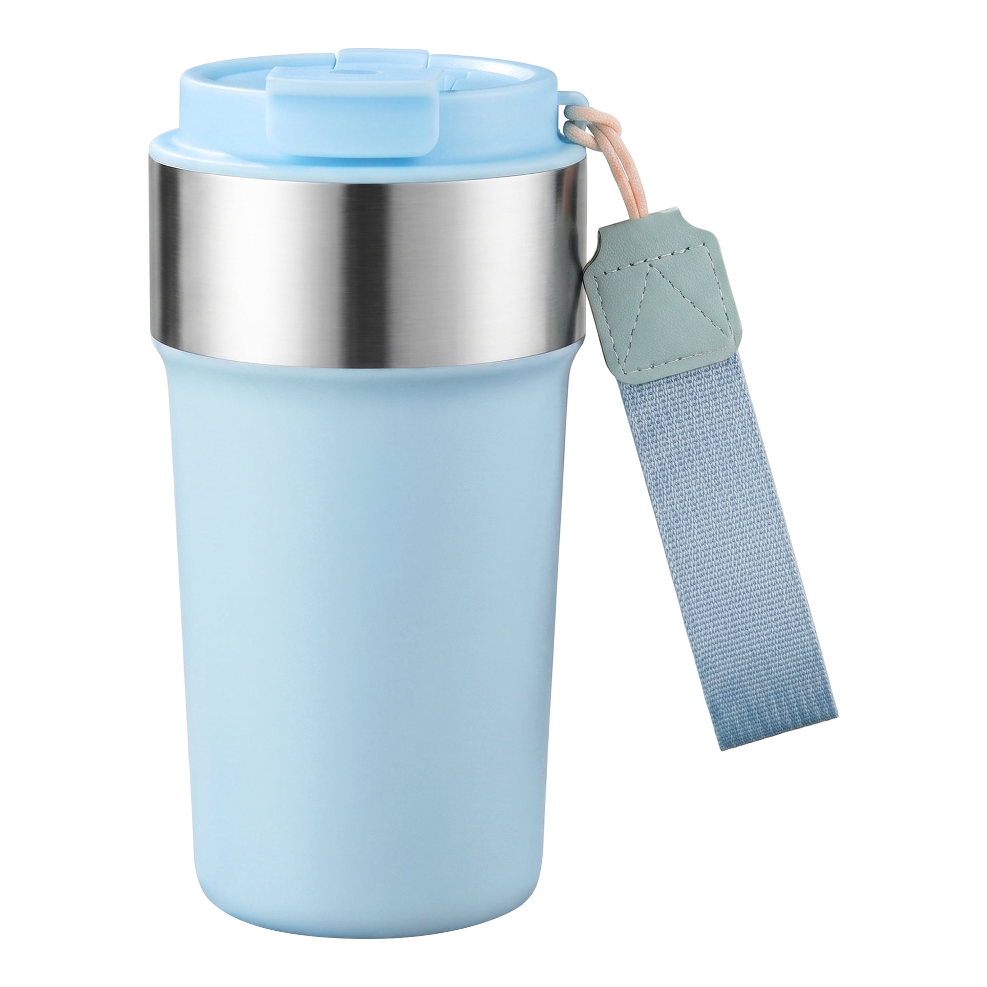 Unique Bargains 17oz Stainless Steel Insulated Water Bottle with Lid Light Blue