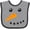 Heather and Black, variant on Inktastic Snowman Face Boys or Girls Baby Bib