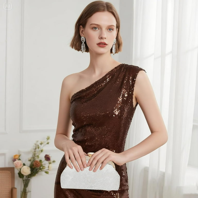 Clutch Purse for Women Lace Formal Evening Bag with Rhinestones for Wedding Prom Party Clutch Shoulder Cross Body Handbag Clutch Purse for Women Lace Formal Evening Bag with Rhinestones for Wedding Prom Party Clutch Shoulder Cross Body Handbag