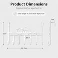 thumbnail image 2 of NOGIS Over The Door Hooks - Sturdy Metal Over Door Hanger Coat Rack with 7 Hooks for Bag, Coat, Towel, Hat, Robes, Scarves, Closet, Fits 1.77" Thick Door (White), 2 of 7
