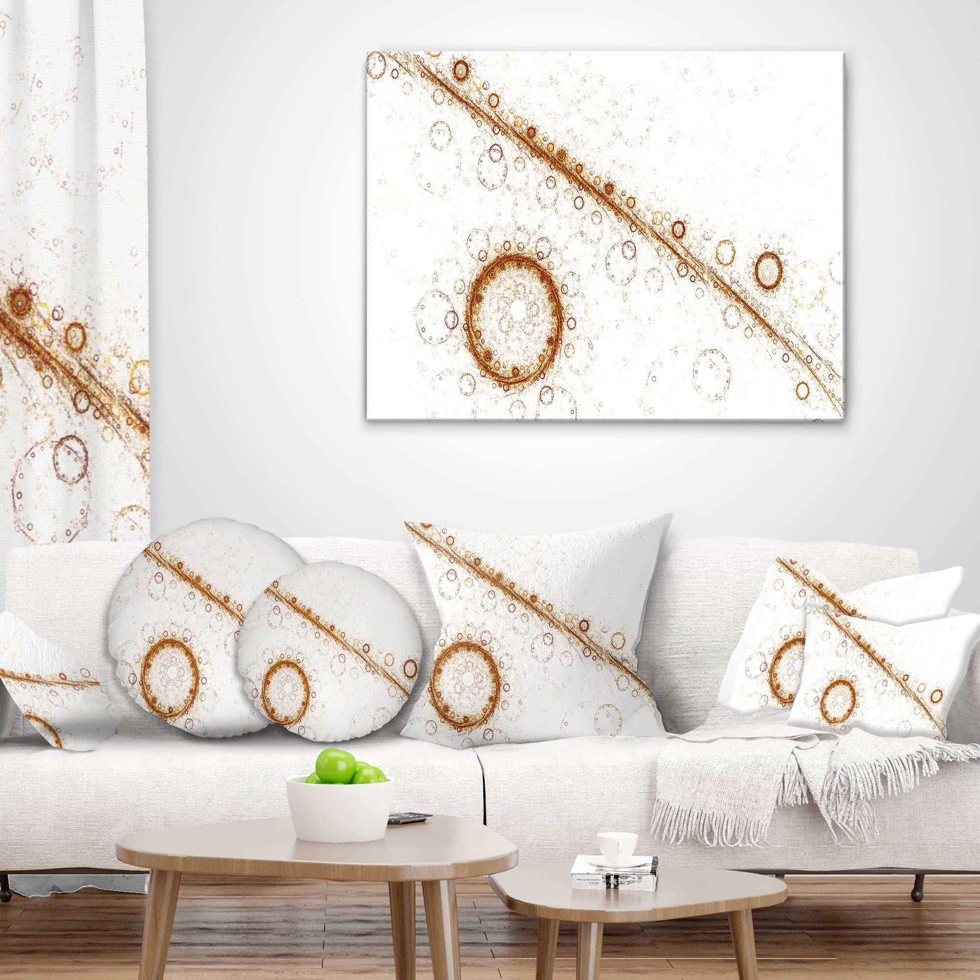Designart Live Cell Protein under Microscope - Abstract Throw Pillow - 12x20