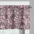 thumbnail image 3 of Ambesonne Floral Window Valance, Lace Look Rose Flowers Art, 54" X 18", Pale Pink Charcoal Grey, 3 of 5