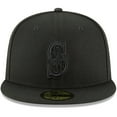 thumbnail image 2 of Men's New Era Black Seattle Mariners Primary Logo Basic 59FIFTY Fitted Hat, 2 of 5