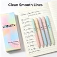 thumbnail image 3 of Retractable Rollerball Gel Pens, Multi-Colored Barrels, Clip, Smooth Black Ink, 5-Count Aurora Gradient Set, 3 of 9