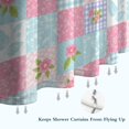 thumbnail image 6 of Pioneer Flower Floral Print Pattern Shower Curtain 72"x84", Bathroom Decorative Shower Curtain Set with 12 Hooks, Waterproof Washable, 6 of 6