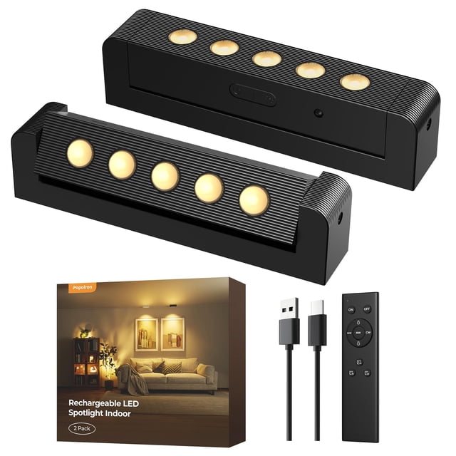 Focos LED recargables PopoIron 300 lm inalámbricos para interiores