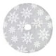thumbnail image 1 of Injueey de árbol de Navidad, accesorio de paisajismo, cubierta inferior, patrón de copo de nieve de felpa interesante, decoración de Kits de decoración para fiestas Gris/120cm, 1 of 6