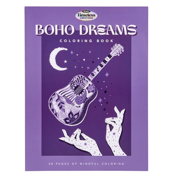 RoseArt Timeless Creations Boho Dreams Coloring Book, 48 Pages of Mindful Adult Coloring