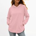 thumbnail image 2 of Nestiefly Hoodies for Women Oversized Thumb Hole Sweatshirts Pullover Top with Kangaroo Pocket Pink 3XL, 2 of 3